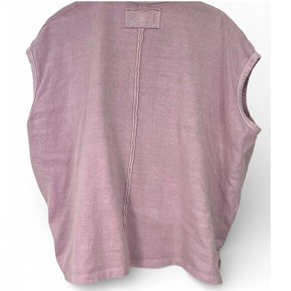 Free People  | S | Keep On Polo Oversized Preppy colligate Mauve Top Shirt - Picture 6 of 6